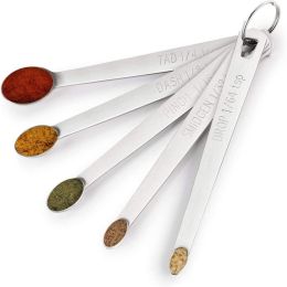 5pcs Measuring Spoons Set; Stainless Steel Mini Measuring Spoons; Teaspoons For Measuring Dry And Liquid Ingredients