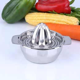 1pc Stainless Steel Lemon Squeezer; Juicer With Bowl Container For Oranges Lemons Fruit; Portable Orange Juicer; Kitchen Tools