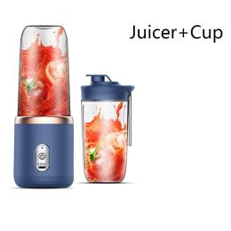 Small Electric Juicer 6 Blades Portable Juicer Cup Juicer Fruit Juice Cup Automatic Smoothie Blender Ice CrushCup