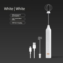 Egg Beater Electric Handheld Rotary Egg Whisk Coffee Frothing Wand Cappuccino Frother Mixer USB Portable Kitchen Tools