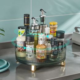 Kitchen Rotating Spice Rack Shelf Seasoning Household Multi-functional Storage Turntable Supplies