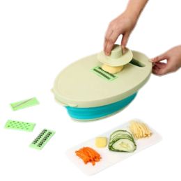 Multifunctional 10 in 1 Retractable Colander with Cutter Slicer Chopper Vegetables Fruits Kitchen Tool