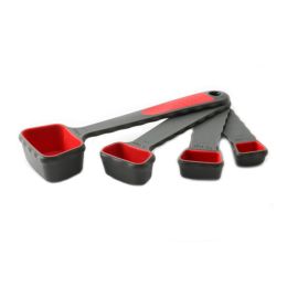 Set of 4 Silicone Measuring Spoon Non-Stick Baking Spoon Multi-Functional Measuring Tools Bakeware