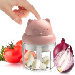 1pc Wireless Electric Mini Pink Garlic Chopper; 250ML Small Food Processor For Chopping Garlic; Ginger; Chili; Minced Meat; Onion; Etc
