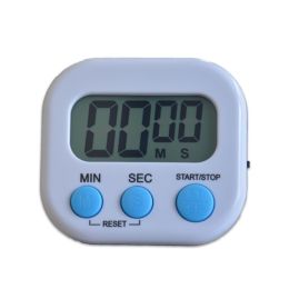 1pc White Kitchen Timer; Electronic Timer For Cooking And Beauty; Without Battery