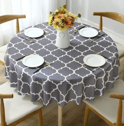 Tablecloth For Round Tables Waterproof Satin Resistant Washable Dining Table Protector
