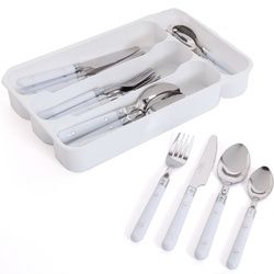 Gibson Casual Living 24-Piece Flatware Set, White
