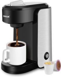 Stainless Single Serve Coffee Machine for K CUP Ground Coffee Tea Filter;  reusable filter
