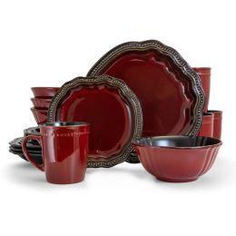 Elama 16 Piece Luxurious Stoneware Dinnerware Set