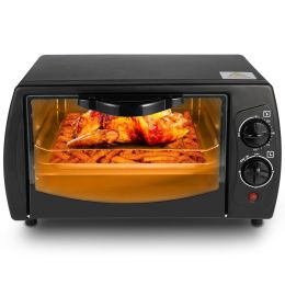 Simple Deluxe Countertop Toaster; Oven & Pizza Maker; Toaster Oven; Exquisite 4-Slice Capacity; 9 L; Black/ Matte Stainless
