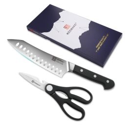 Kitchen 2Pcs Stainless steel Chef Scissor Knife Set