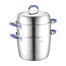 ASD;  Three-layer multi-bottom stainless steel steamer;  Heightened;  Large capacity;  No smell;  Easy to store;  32cm